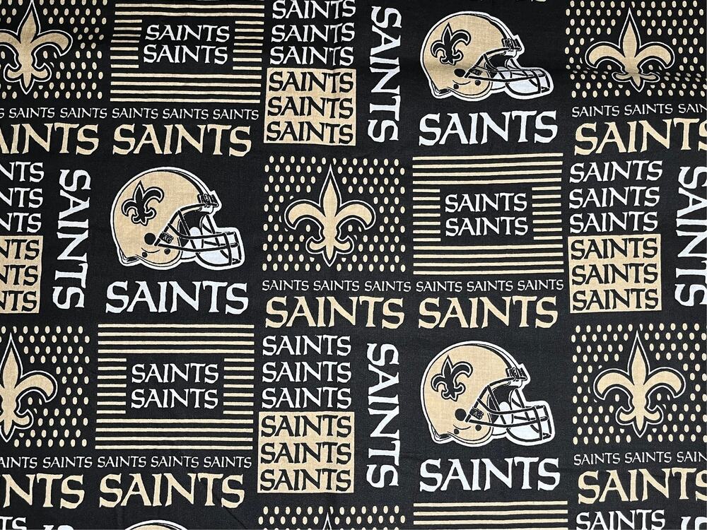 NFL New Orleans Saints Cotton Fabric 2/3 yards | Destashing
